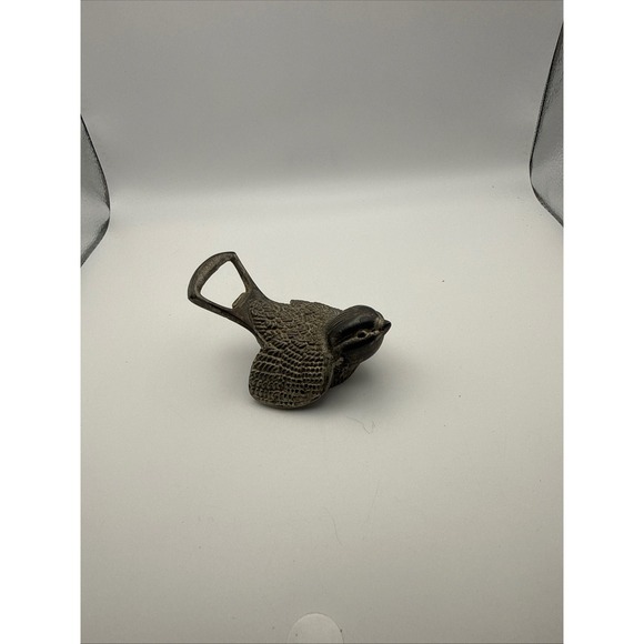 Unbranded Other - Vintage Cast Metal Bird Bottle Opener Silver Tone Figural Sparrow Paperweight